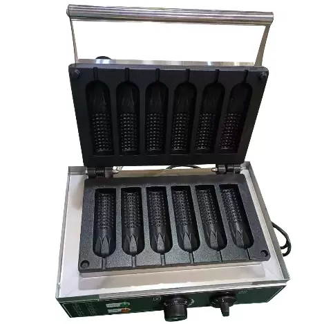 Professionele wafelijzer 1500W verstelbare temperatuur 50-300℃ LED-indicator wafelmachine voor bakkerijen, restaurants, kiosken, kantines