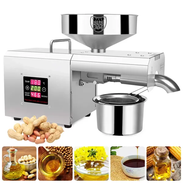 Machine à huile automatique 750W- Pour coco, colza, sésame, cacahuète, noix de coco - 50-250 °C