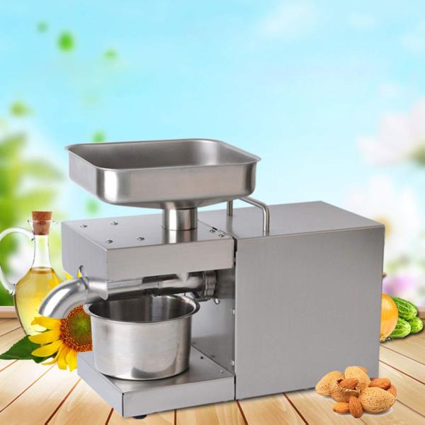Machine Extraction Huile Pressoir à Huile Presse à Huile 600W en Acier Inoxydable 304 pour Arachide Tournesol Noix Olive Huile de Noix de Coco Lin