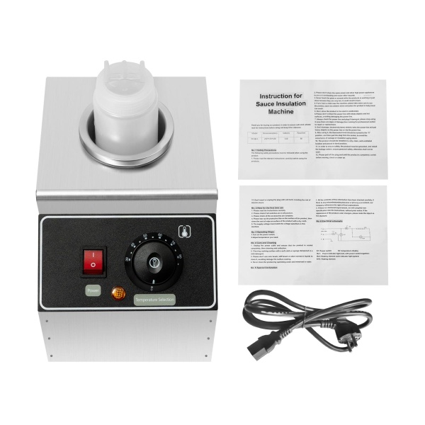 Chauffe-sauce électrique en acier inoxydable 650 ml - 30-85 °C