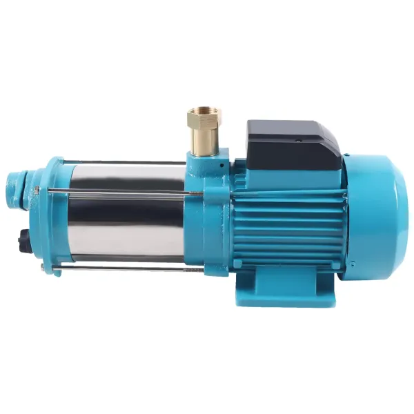 Pompe centrifuge de jardin IP44 1300 W 4000 l/h 2850 tr/min avec régulateur en acier inoxydable et fonte
