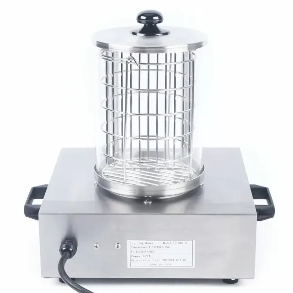 Machine à Hot Dog Professionnelle en Acier Inoxydable Capacité Saucisses & 2 Pains pour Restaurants Fêtes de Famille Soirées