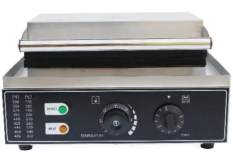 Commerciële tosti-ijzer - voor wafels, snacks, noten, elektrische grill - 1500 W - 50 ~ 300 °C