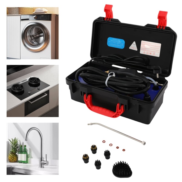 Nettoyeur à vapeur haute température 220 V 3000 W 1 m tuyau d'entrée 2,5 m 3-5 bar pour climatisation, hotte aspirante, voiture