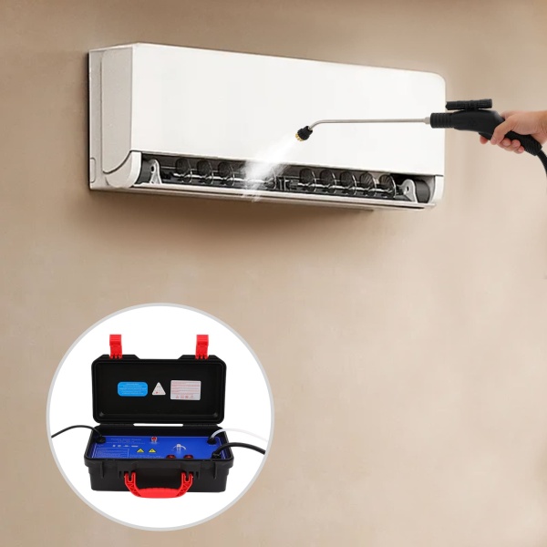 Nettoyeur à vapeur haute température 220 V 3000 W 1 m tuyau d'entrée 2,5 m 3-5 bar pour climatisation, hotte aspirante, voiture