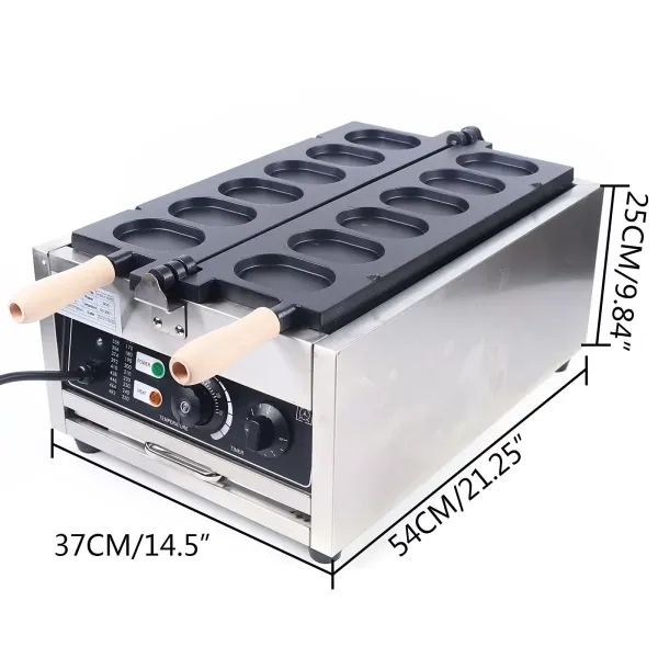 Machine à gaufres commerciale - Machine à gaufres - Machine à gaufres - Couveuse - Pancakes - Gaufrier électrique - Revêtement anti-adhésif - 3000 W