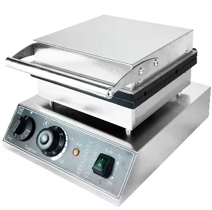 Commerciële elektrische wafelijzer, antiaanbaklaag met tarwehandvat - 1,7 kW