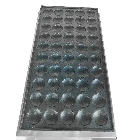 Dorayaki aluminium wafelpan met antiaanbaklaag en tefloncoating 25/50 gaten voor zoetwaren en desserts 4,5 cm