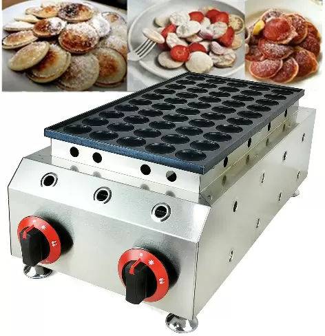 Dorayaki aluminium wafelpan met antiaanbaklaag en tefloncoating 25/50 gaten voor zoetwaren en desserts 4,5 cm