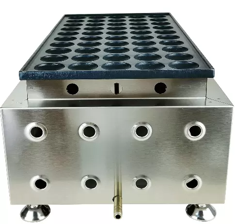 Dorayaki aluminium wafelpan met antiaanbaklaag en tefloncoating 25/50 gaten voor zoetwaren en desserts 4,5 cm