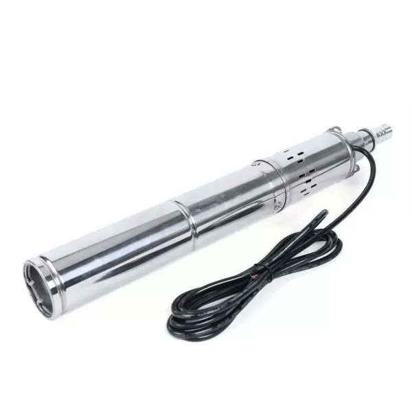 Pompe à Eau Solaire DC 24V 370W Submersible Pompe de Puits Inox 1.8m³/H MAX 65m Puits Profond Solaire Submersible