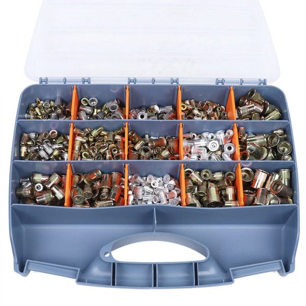 Lot de 1200 écrous à rivets aveugles en acier inoxydable et aluminium M3 M4 M5 M6 M8 M10 M12