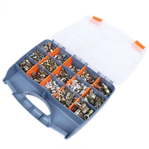 Lot de 1200 écrous à rivets aveugles en acier inoxydable et aluminium M3 M4 M5 M6 M8 M10 M12