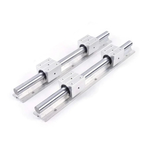 Rails linéaires pour roulements linéaires, 2 rails linéaires.
