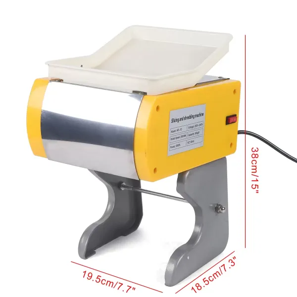 Trancheuse universelle 300 W - Trancheuse électrique 50 kg/h - Pour légumes et tranches de viande Trancheuse universelle 300 W - Trancheuse électrique 50 kg/h - Pour légumes et tranches de viande