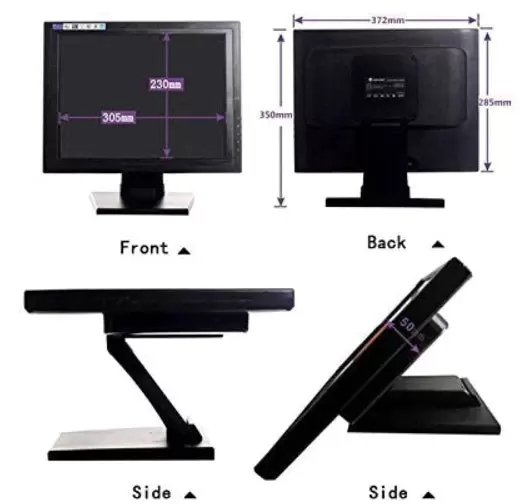 15 pouces - Écran tactile LCD USB POS LCD
