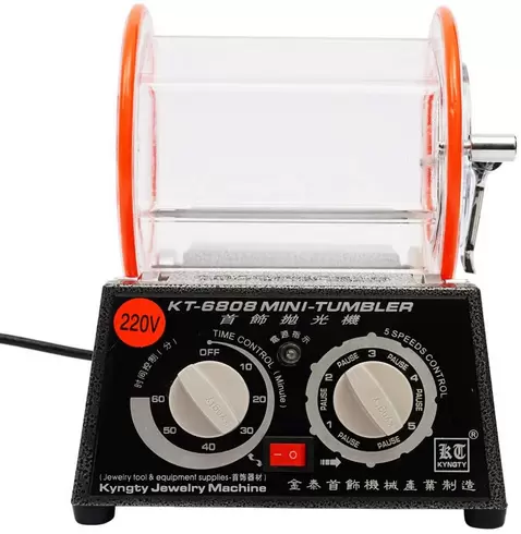 Bijoux Polisseuse Machine, Tumbler Rotary 3Kg Gobelet Jewelry Polisher, Rotatif Gobelet Bijoux Polissage Kit, Avec Gratuit Polissage Perle 45W 220V