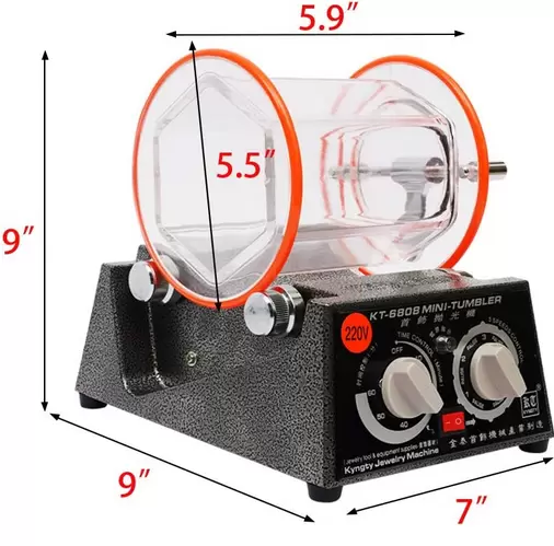 Bijoux Polisseuse Machine, Tumbler Rotary 3Kg Gobelet Jewelry Polisher, Rotatif Gobelet Bijoux Polissage Kit, Avec Gratuit Polissage Perle 45W 220V