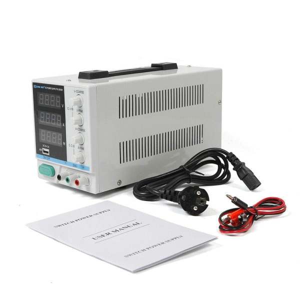 Bloc d'alimentation de laboratoire - 0-30 V - 0-10 A - Affichage numérique LED réglable - Stabilisateur - Affichage numérique