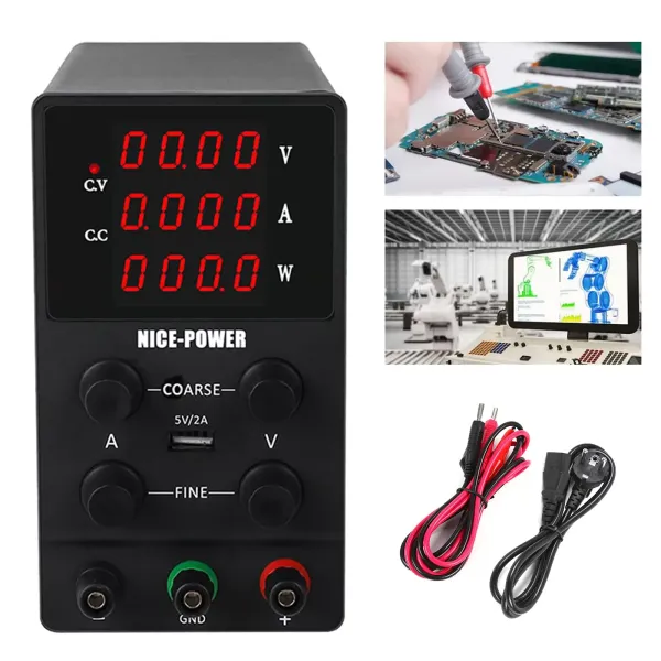 Bloc d'alimentation de laboratoire CC réglable avec affichage LED à 4 chiffres 0-30 V 0-10 A stabilise le bloc d'alimentation de laboratoire