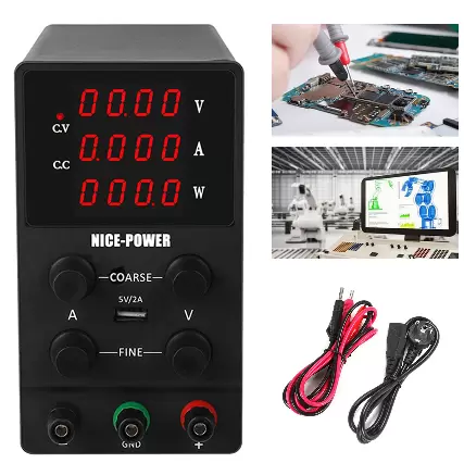 Bloc d'alimentation de laboratoire CC réglable avec affichage LED à 4 chiffres 0-30 V 0-10 A stabilise le bloc d'alimentation de laboratoire