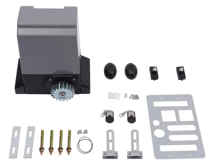 Schuifpoortmotor - 550 W - Elektrisch - 1200 kg - Met 2 afstandsbedieningen en 6 rekken