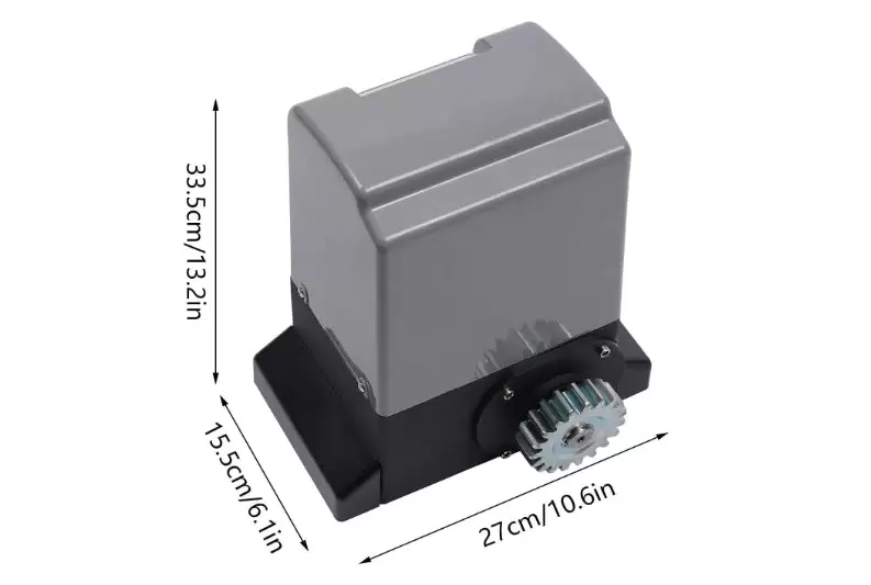 Schuifpoortmotor - 550 W - Elektrisch - 1200 kg - Met 2 afstandsbedieningen en 6 rekken