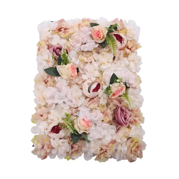 Panneau mural Floral fond Floral - 6 pièces décoration murale florale jaune rose, 24 