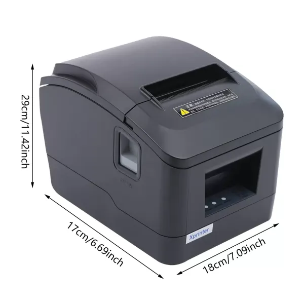 Imprimante thermique USB pour reçus Imprimante thermique 80 mm POS Imprimante de bonbon de caisse Fonction de découpe de papier ESC/POS Commande Imprimante d'étiquettes