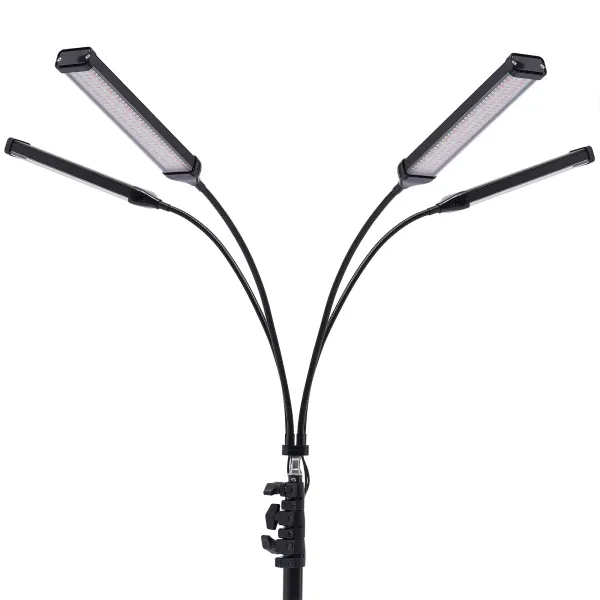 Lampe de culture avec support et clip, 420 LED pour plantes d'intérieur, 10 niveaux à intensité variable, 3 minuteries