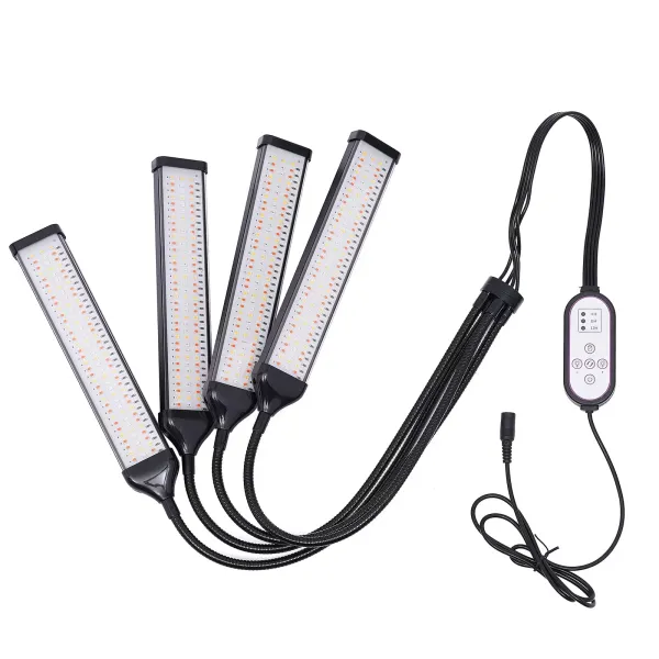 Lampe de culture avec support et clip, 420 LED pour plantes d'intérieur, 10 niveaux à intensité variable, 3 minuteries