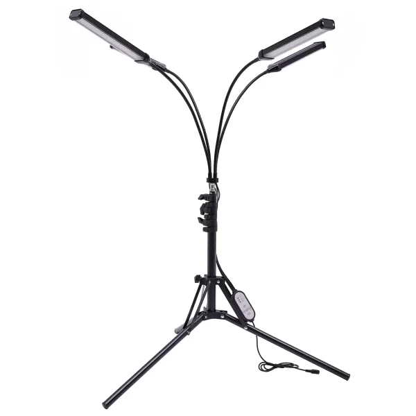Lampe de culture avec support et clip, 420 LED pour plantes d'intérieur, 10 niveaux à intensité variable, 3 minuteries