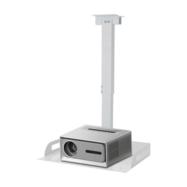 Support de projecteur de plafond, universel, hauteur réglable, 34-56 cm, capacité de charge : 14 kg, blanc