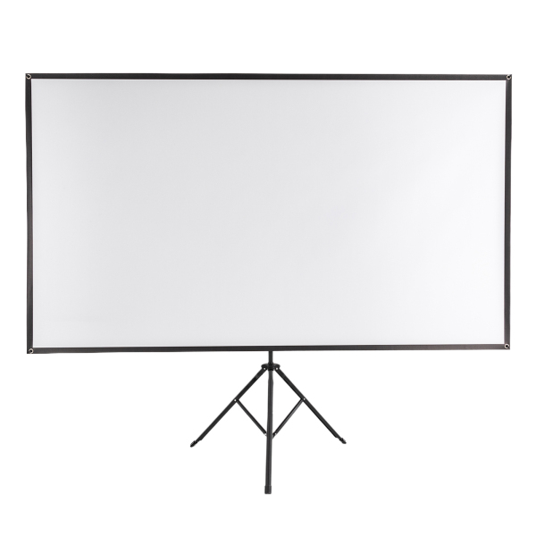Écran de projection avec trépied, écran de projection portable, 80 pouces, 16:9, écran de projection 4K HD
