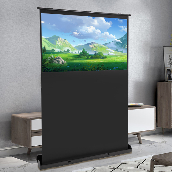 L'écran de projection portable de 60 pouces prend en charge les vidéos ultra haute définition 4K et 8K pour les salles de projection à domicile, les salons, les chambres à coucher, noir
