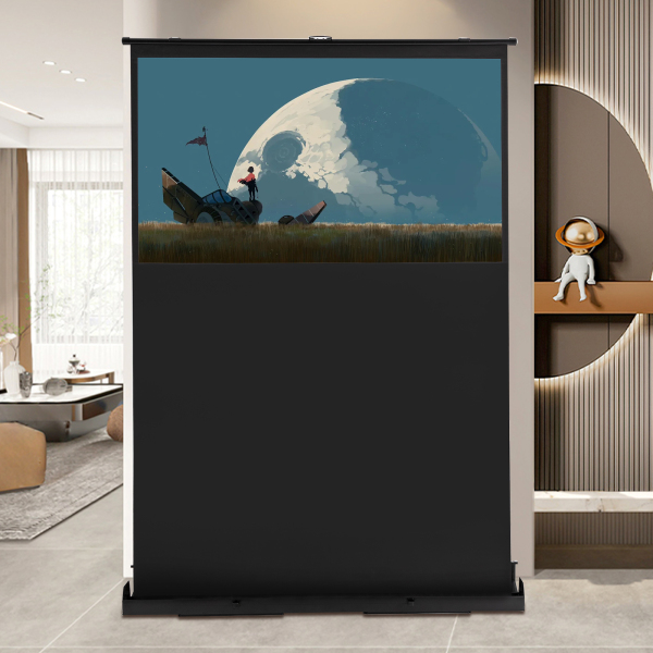 L'écran de projection portable de 60 pouces prend en charge les vidéos ultra haute définition 4K et 8K pour les salles de projection à domicile, les salons, les chambres à coucher, noir
