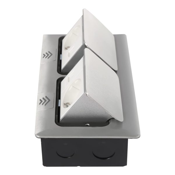 Prise encastrable escamotable Dual Networks&Sockets 250 V 16 A - Étanche et résistante à l'humidité