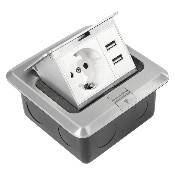 Prise de cuisine étanche, triple prise, 1 prise, 2 prises USB, prise de sol pour table de sol