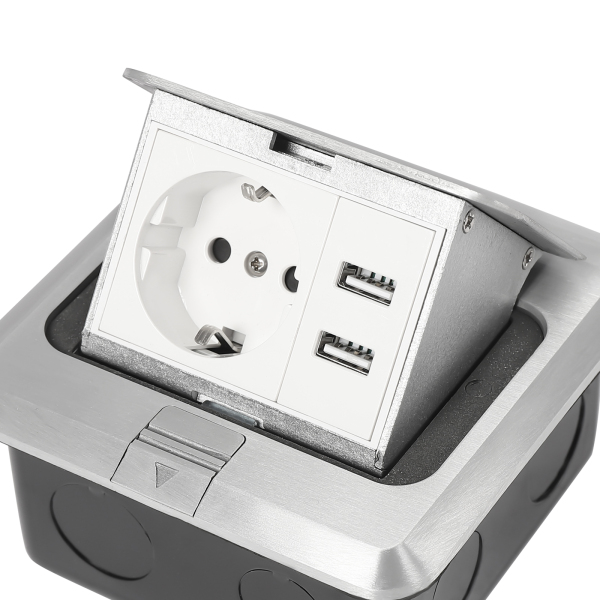 Prise de cuisine étanche, triple prise, 1 prise, 2 prises USB, prise de sol pour table de sol Prise de cuisine étanche, triple prise, 1 prise, 2 prises USB, prise de sol pour table de sol