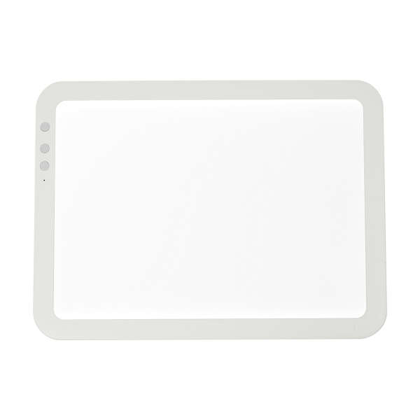 Tampon lumineux LED, tableau lumineux portable sans fil, 3 couleurs de lumière, papier applicable : A4, 34.8*25.9cm, vert