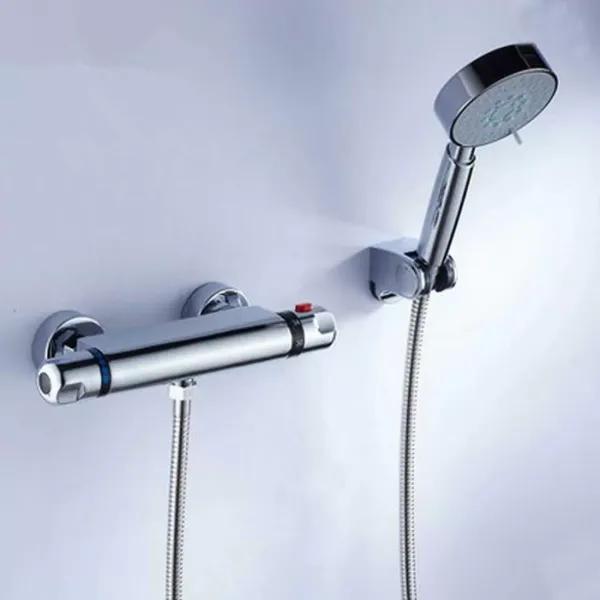 Mitigeur thermostatique de douche - Montage en saillie - 20 à 50 °C - Chromé Mitigeur thermostatique de douche - Montage en saillie - 20 à 50 °C - Chromé