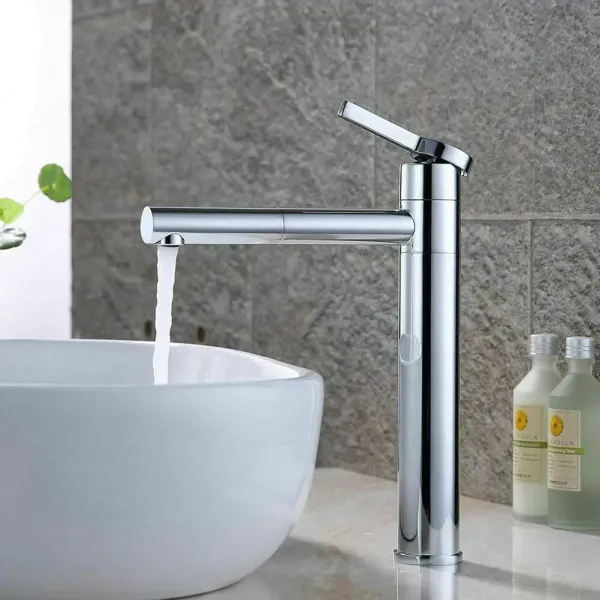 Robinet de salle de bain rotatif à 360° Robinet de lavabo Mitigeur monocommandé
