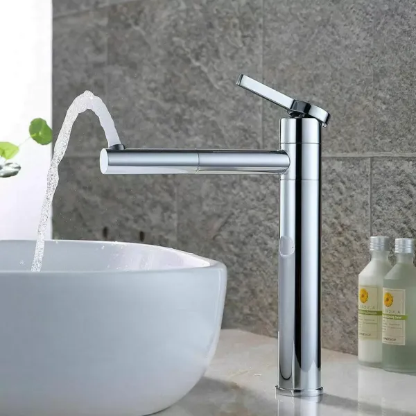 Robinet de salle de bain rotatif à 360° Robinet de lavabo Mitigeur monocommandé