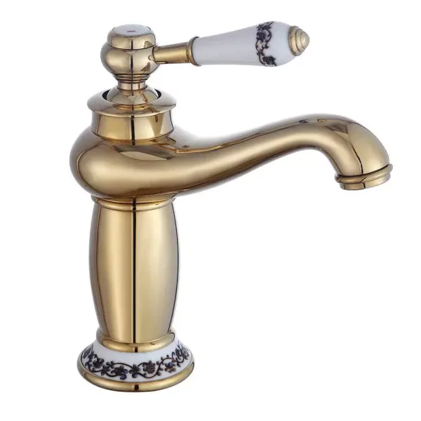 Robinet de salle de bain à un trou - Pour lavabo - Antique - 3/8