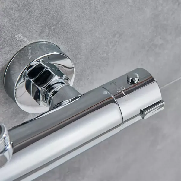 Système de douche thermostatique avec vaporisateur et douchette à main - Système de douche complet réglable en hauteur - En acier inoxydable
