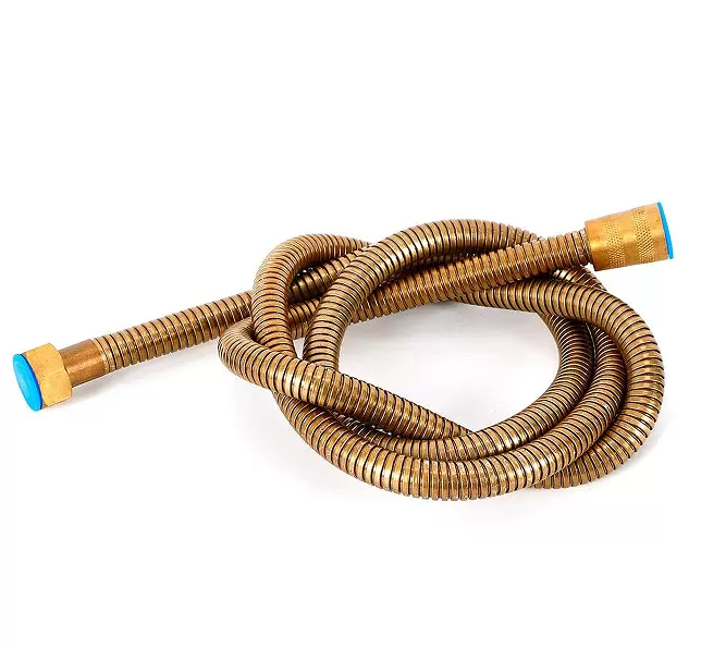 Retro messing doucheset - bronzen douchesysteem