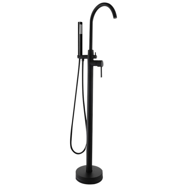 Kit de douche avec douche à effet pluie - Robinet de baignoire autoportant - Robinetterie de baignoire - Douchette manuelle