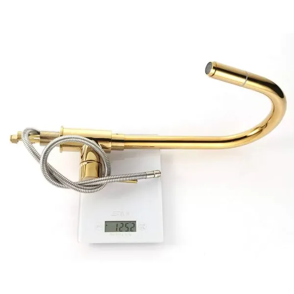 Robinet de cuisine extensible doré - Mitigeur monocommande - Extensible - Robinet de cuisine - Avec extracteur Robinet de cuisine extensible doré - Mitigeur monocommande - Extensible - Robinet de cuisine - Avec extracteur
