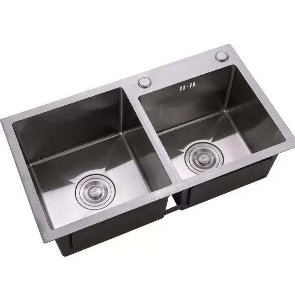 Sous-comptoir multifonctionnel et évier encastré Évier de cuisine à 2 bacs avec vidange, évier de cuisine en acier inoxydable avec trop-plein et ensemble de vidange Sous-comptoir multifonctionnel et évier encastré Évier de cuisine à 2 bacs avec vidange, évier de cuisine en acier inoxydable avec trop-plein et ensemble de vidange