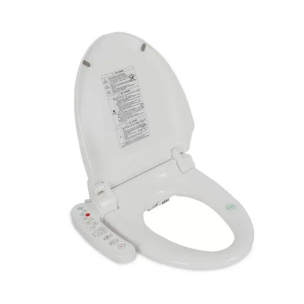 Abattant de WC de qualité supérieure - Blanc - Antibactérien - Siège électrique chauffant - Double Nozzles Hygiénique Washing